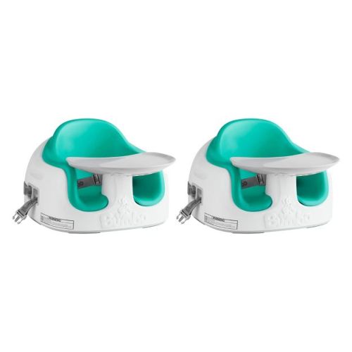 Bumbo Baby Toddler Adjustable 3in1 Multi Seat High Chair & Booster Seat w/ Removable Tray & Buckle Strap for Toddlers 1 to 3 (2 Pack)