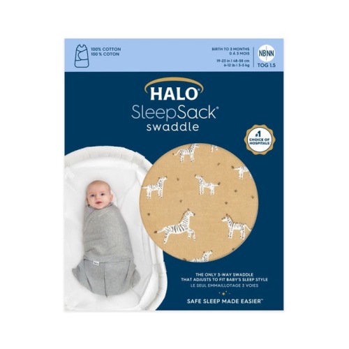 100% Cotton Baby Swaddle Serengeti Sun | HALO US