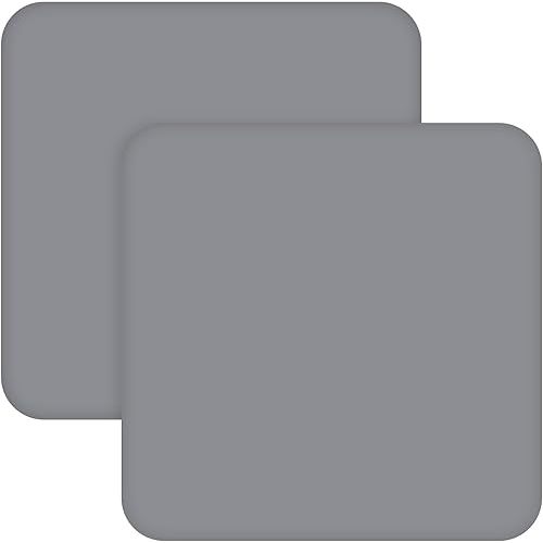 Square Playard/Playpen Fitted Sheets, Perfect for New Room2 / TotBloc Portable Playard, 2 Pack, Ultra Soft Microfiber, Fitted Playpen Sheet, Grey.