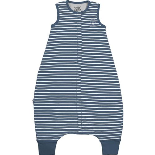 Woolino 4 Season Baby Sleep Bag with feet, Australian Merino Wool and Organic Cotton, 6-18 Months, Navy Blue