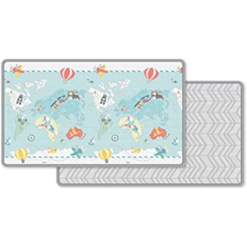 Skip Hop Baby Play Mat, Reversible Foam Floor Mat, 86" x 52", Little Traveler's