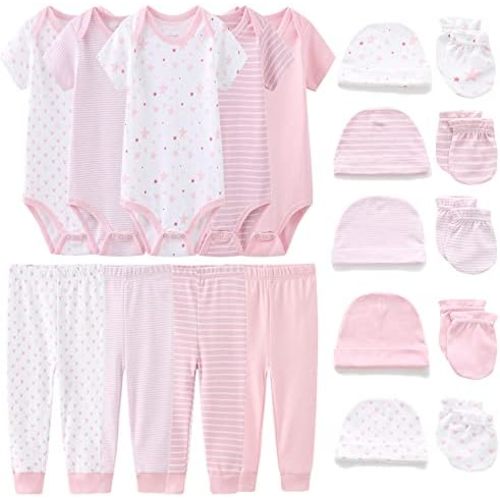 Chamie Newborn Baby Cute Design Bodysuit Short Sleeve One-Piece Baby Clothes for Boys and Girls