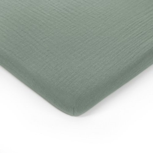 Muslin Fitted Bassinet Crib Sheet, Extra Soft 100% Muslin Cotton Bassinet Sheets by Comfy Cubs, Color: Fern  - Out of Stock