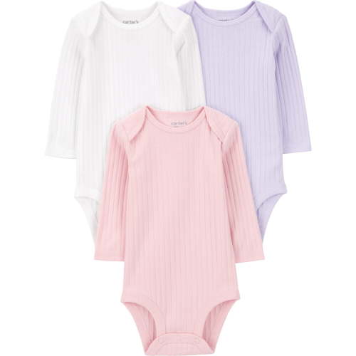 Carter's Child of Mine Baby Girl Bodysuits, 3-Pack, Sizes Preemie-18 Months