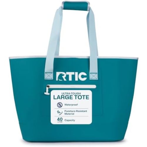 RTIC Ultra-Tough Tote Bag, Waterproof for Beach, Pool, Towel, Grocery, Shopping, Heavy-Duty, Puncture Resistant