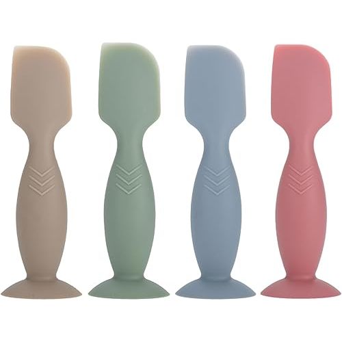 LEBKFT 4pcs Baby Diaper Cream Spatula & Silicone Applicator - Hygienic Butt Paste Brush for Newborn Baby Essentials