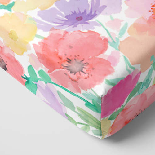 Watercolor Meadow Fitted Crib Sheet