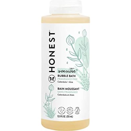 The Honest Company Foaming Bubble Bath | Gentle for Baby | Naturally Derived, Tear-free, Hypoallergenic | Fragrance Free Sensitive, 12 fl oz