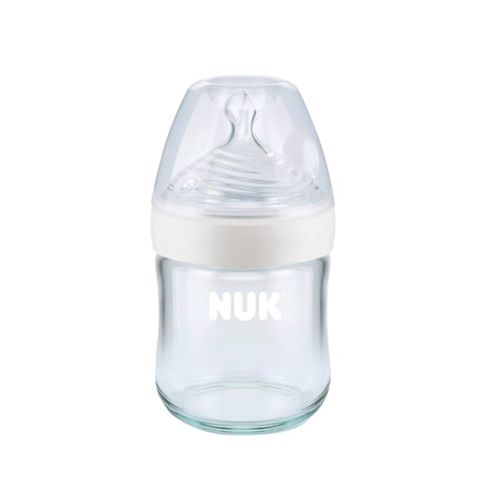 NUK Simply Natural Glass Baby Bottles, 4 oz, 3 Pack