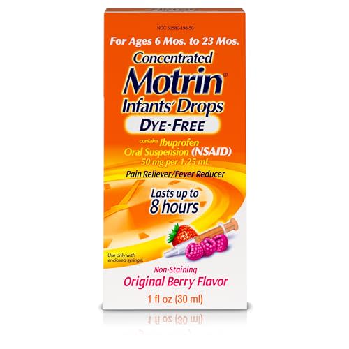 Motrin Infants Concentrated Liquid Medicine Drops with Ibuprofen, Berry, 1 fl. oz