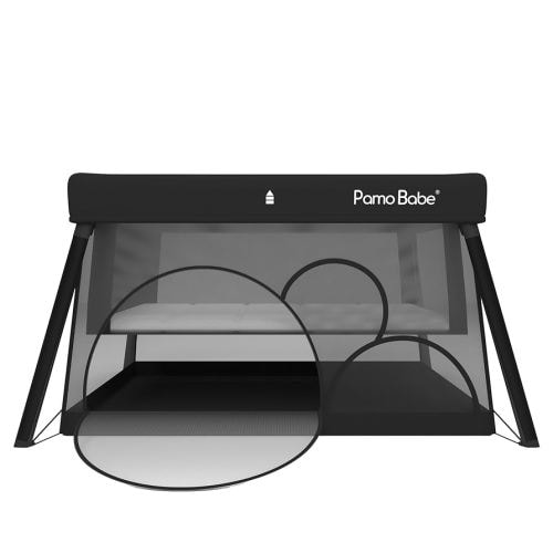 Pamo Babe Travel Crib - Lightweight Baby Playpen with Bassinet, Portable Mini Playard