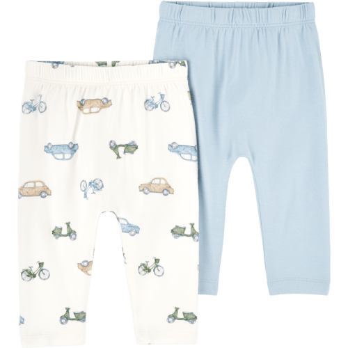 Blue/Ivory Baby 2-Pack PurelySoft Pants | Carter’s Oshkosh Canada