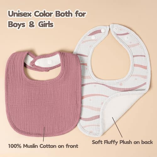 Muslin Baby Bibs - 10 Pack
