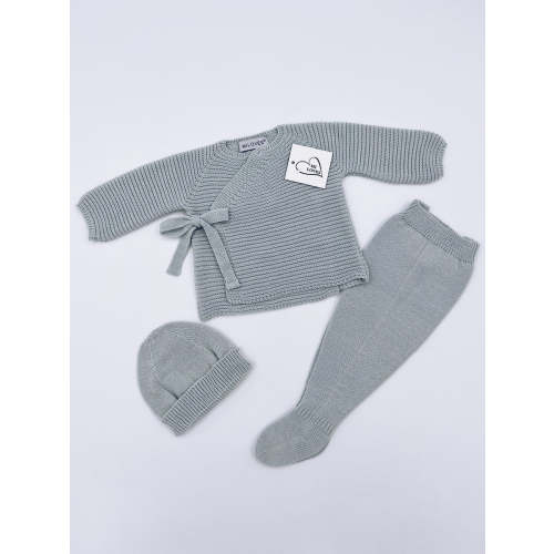Beautiful Mint knitted 3 piece baby set