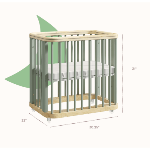 Waterproof Natural Bamboo Mattress Protector Compatible with Nestig Mini Crib - 2 Pack