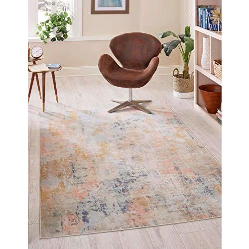Unique Loom Lotus Collection Area Rug - Royal (7' 10" x 10' Rectangle, Multi/ Ivory)