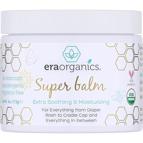 Era Organics Healing Ointment for Babies - USDA Certified Organic Natural Gentle Moisturizer for Sensitive Skin Prone To Baby Eczema, Cradle Cap (Infant Seborrheic Dermatitis), Rashes & Hives (4 oz.)