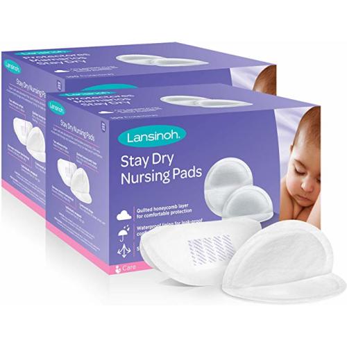Lansinoh Stay Dry Disposable Nursing Pads for Breastfeeding, 200 Count