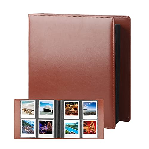 192 Pockets Photo Album for Polaroid 600 Itype Pictures, Large Photo Album for Polaroid i-Type, 600, SX-70 Instant Photos, Picture Book Capacity 192 Photos for Fujifilm Wide Instant Camera (Brown)