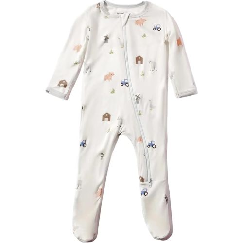 Soft Baby Bamboo Viscose Footie Pajamas, Zipper Closure, 0-24 Months