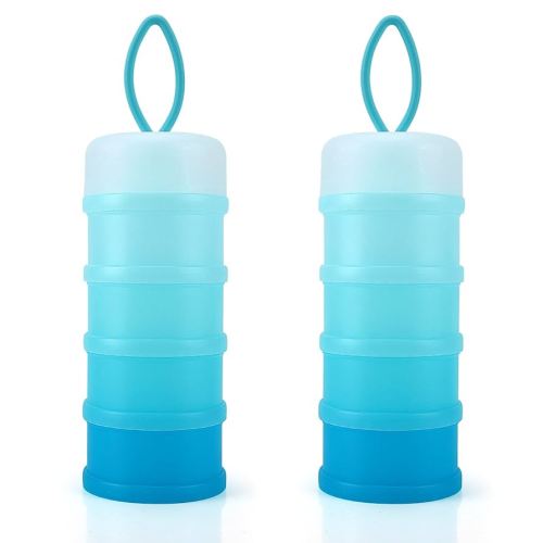 Accmor Baby Formula Dispenser On The Go, Stackable Travel Formula Container, Non-Spill Milk Powder Baby Kids Snack Storage Container, BPA Free, 2 Packs