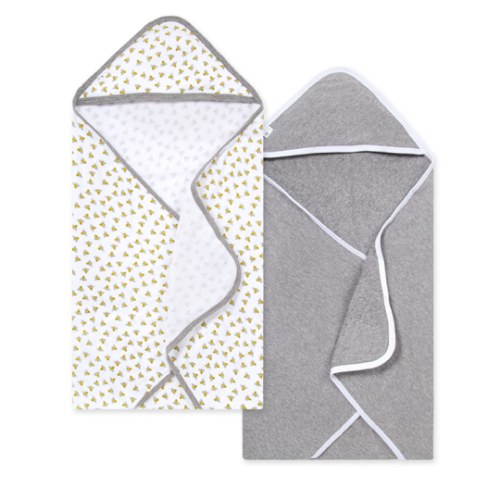 Honey Bee Organic Cotton Hooded Towel 2 Pack