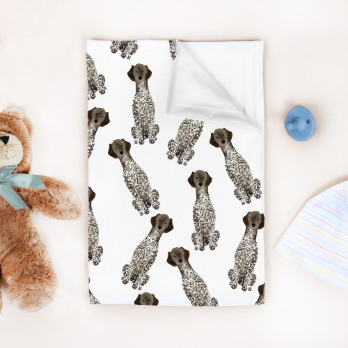 German Shorthaired Pointer Swaddle Blanket | GSP Baby Gift, Bird Dog Baby Blanket, Dog Baby Swaddle, Jersey baby swaddle, German Shorthair