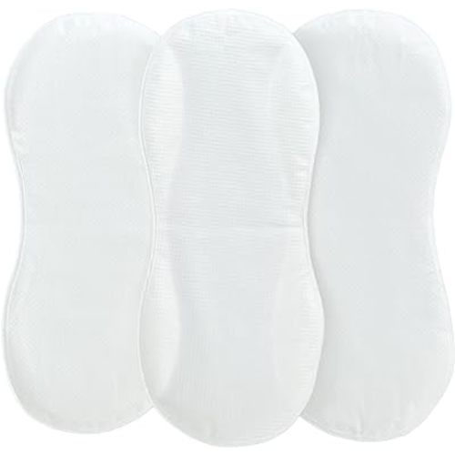 Changing Pad Liner, Fits in Peanut Shaped Changing Pads, Super Soft Peanut Changer Liners are Warm On a Baby's Back, Thicker Waterproof Pads are Machine Washable - 3 Pack