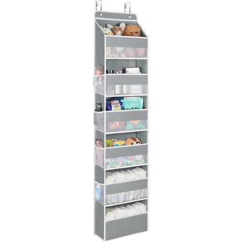 Amazon.com: Univivi Door Hanging Organizer Nursery Closet Cabinet Baby Storage with 6 Large Compartments and 8 Side Pockets for Cosmetics, Toys and Sundries : Baby