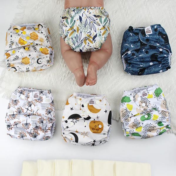 Pocket Diaper 3.0 with inserts – 6 pack (any color or design)