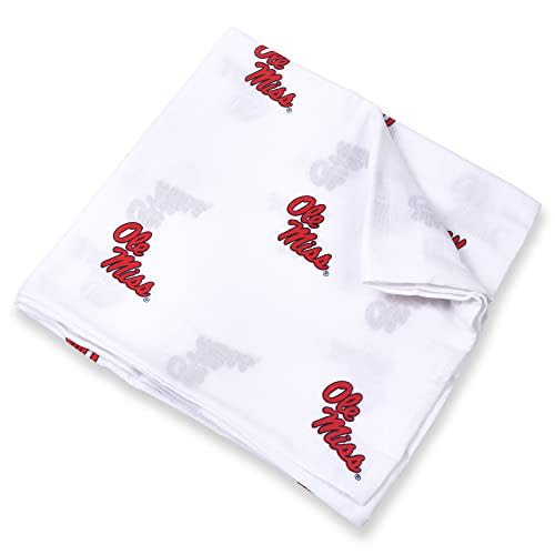 Three Little Anchors University of Mississippi Ole' Miss Muslin Swaddle Blanket 47x47in