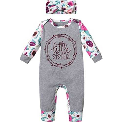 Von kilizo Newborn Baby Girl Clothes Romper Onesie Cotton Newborn Outfit for Girls Cute Infant Girl Jumpsuits Clothes