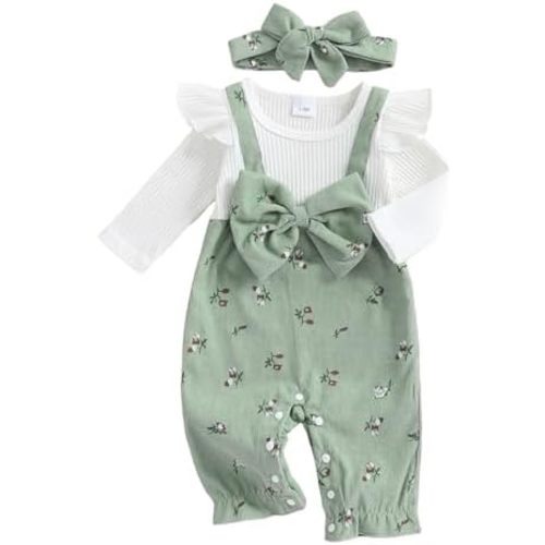YINGISFITM Newborn Infant Baby Girl Clothes Fall Winter Cowgirl Long Sleeve Bubble Romper Rodeo Jumpsuit Cute Outfits