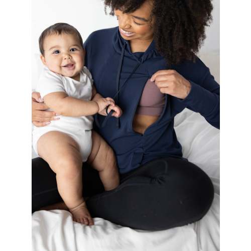 Bamboo Maternity & Nursing Hoodie | Navy
