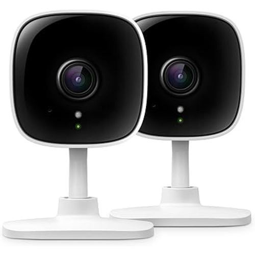 TP-Link Tapo 2K Security Camera for Baby Monitor, Dog Camera w/Motion Detection, 2-Way Audio, Night Vision, Cloud & SD Card Storage (Up to 256 GB), Works w/Alexa & Google Home, 2-Pack (Tapo C110P2)
