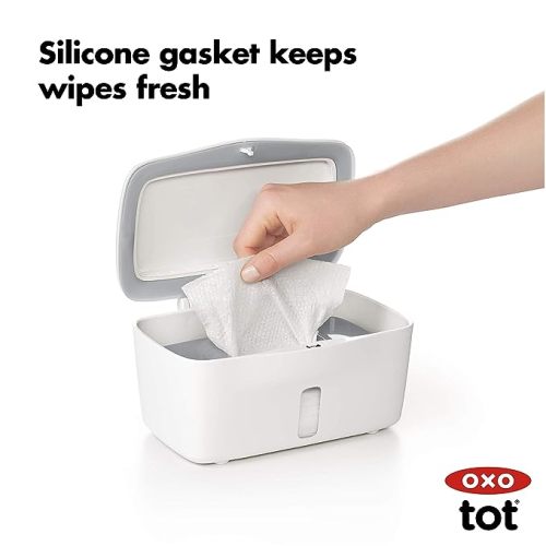 OXO Tot Perfect Pull Wipes Dispenser - Gray, 1 Count (Pack of 1)