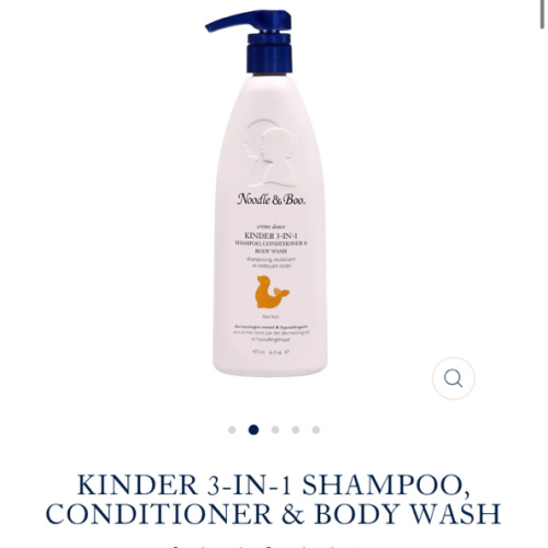 Kinder 3-In-1 Shampoo, Conditioner & Body Wash – Noodle & Boo