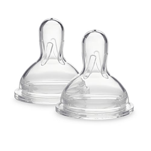 Medela® Wide Base Slow Flow Silicone Nipples (Set of 2)