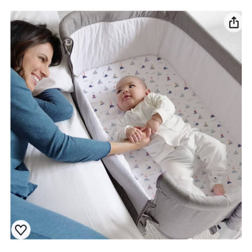 TotAha Premium Stretchy Bassinet Cradle Sheets (2-Pack) -Hypoallergenic, Silky Comfort, Buttery Soft, Calming Effect, All-Season Jersey-Knit Sheets, 32 X 16 X 3''(Air Balloon & Sailboat)