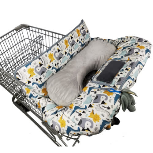 Shopping Cart Cover for Baby/Toddler, Cozy High Chair Cover, with Removable seat positioner, Dinosaur