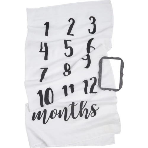 MUD PIE Monthly Milestone Blanket & Frame Set