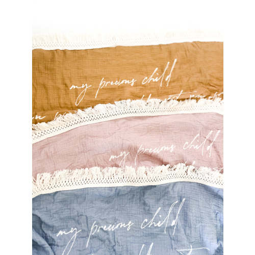 My Precious Child Prayer, Tassel Swaddle Blanket – OUR HOUSE ABOVE