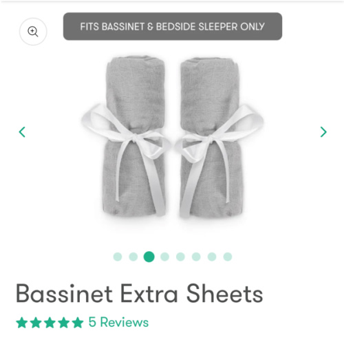 Newton Bassinet Extra Sheets