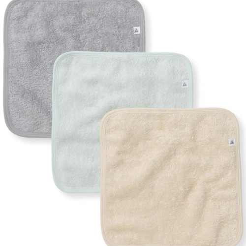 Burt's Bees Baby Infant Washcloths, 100% Organic Cotton, Soft and Super Absorbent Knit Terry & Woven Terry Wash Cloth