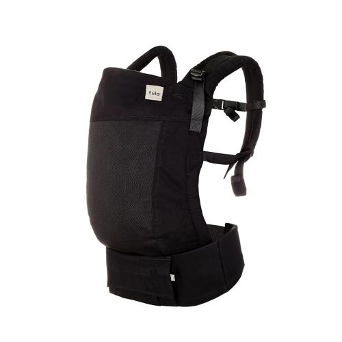 Baby Tula Breathable Mesh Panel Free-to-Grow Baby Carrier - Adjustable, Comfortable, Newborn to Toddler Carrier - Ergonomic Fit for 7lbs to 45lbs - Back & Front Carry Options - Urbanista (Black)