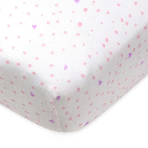HonestBaby unisex-baby Fitted Crib Sheets Set Standard Mattress, 100% Organic Cotton Baby Boys, Girls, Neutral, 1 Pack - Light Blue, One Size