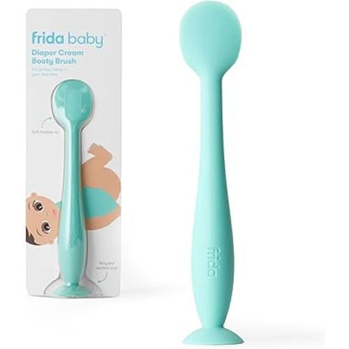Frida Baby Diaper Cream Spatula, 100% Silicone Butt Spatula for Baby, Diaper Cream Applicator for Easy + Clean Use of Butt Paste & Diaper Rash Cream, BPA- Free, Teal