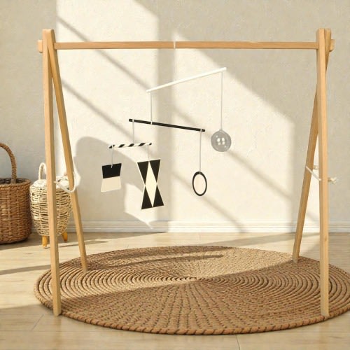 Montessori Munari Mobile, High Contrast Geometric Shapes, Baby Mobile