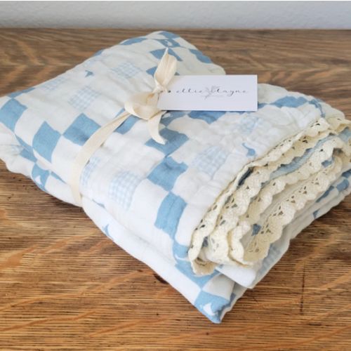 Grandma's Goose QUILTED 6 Layer Gauze Blanket