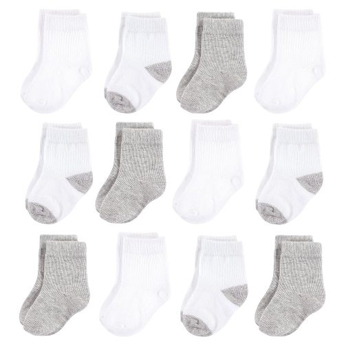 Hudson Baby Baby Girls' Cotton Rich Newborn and Terry Socks